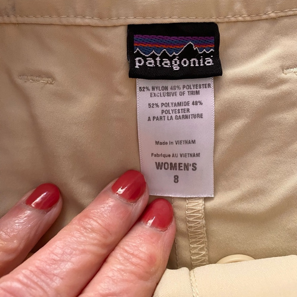 Patagonia Khaki Skort Nylon/Polyester 8 - Picture 2 of 6